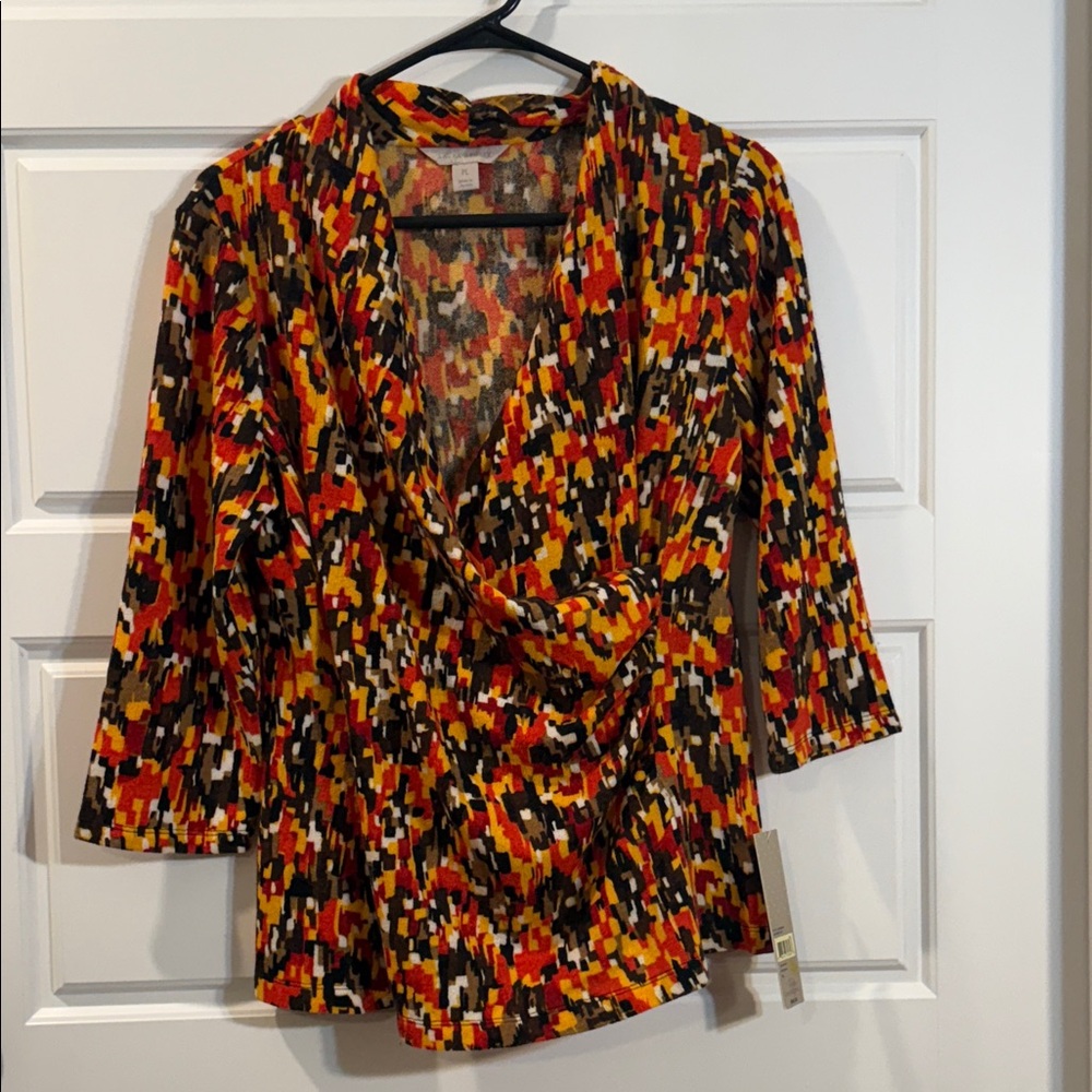Laura Ashley vintage twist front top PL NWT